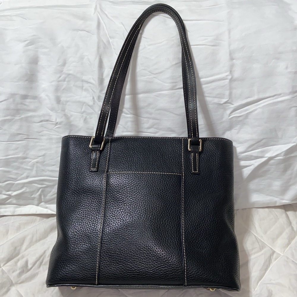 Gorgeous vintage Dooney & Bourke Black Pebbled Leather Lexington Tote - Picture 3 of 16